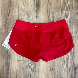 NWT Lululemon Speed Up Low Rise Shorts 2.5" In Dark Red Size 6